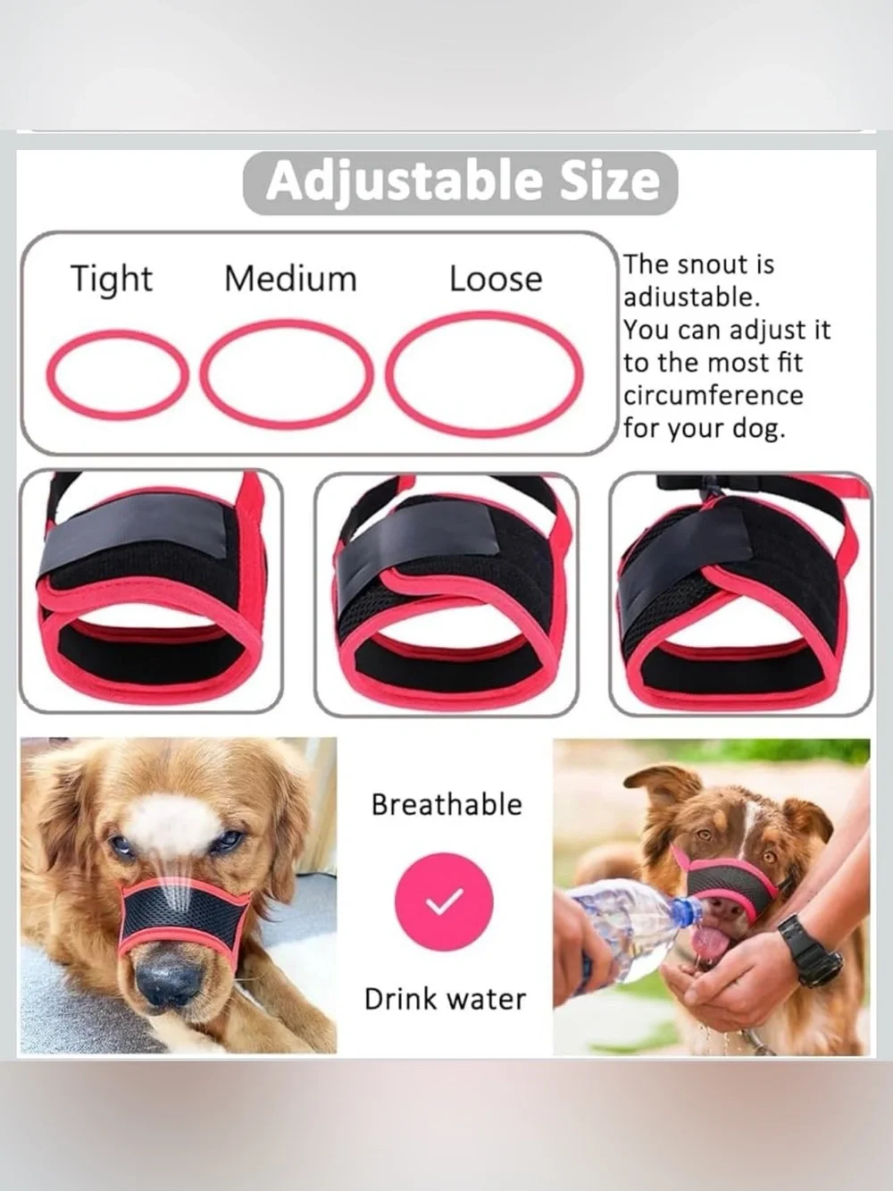 New Nylon Mesh soft Extra Small Dog Muzzle stops Biting & Barking XS